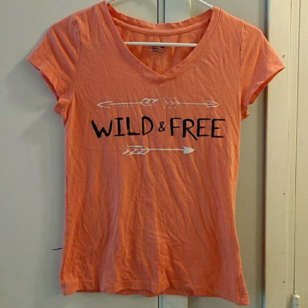 Wild & Free light orange shirt